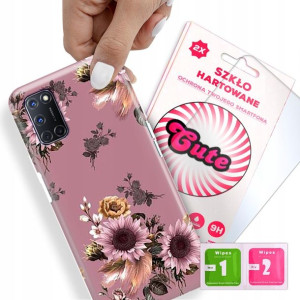 Etui + Szkło Do OPPO A92 Kwiatowe Flower Top Wzory