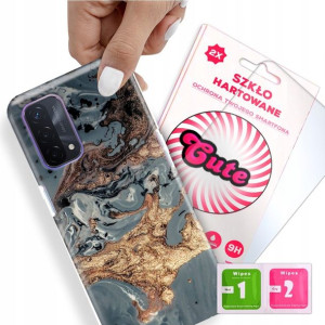 Etui + Szkło do OPPO A93 5G Case Marmurki Wzory
