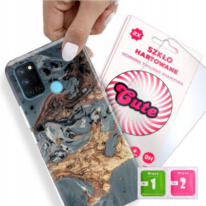 Etui + Szkło do REALME 7I RMX2103 Marmurki Wzory