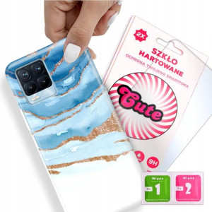 Etui + Szkło do REALME 8 PRO Case Marmurki Wzory