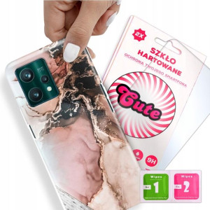 Etui + Szkło do REALME 9 PRO PLUS Marmurki Wzory