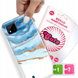 Etui + Szkło do REALME C11 2021 Marmurki Top Wzory
