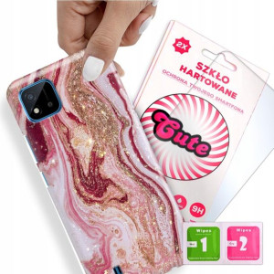 Etui + Szkło do REALME C20 Case Marmurki Top Wzory
