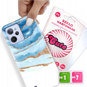 Etui + Szkło do REALME C31 Case Marmurki Top Wzory