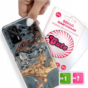 Etui + Szkło do REALME GT 5G Case Marmurki Wzory