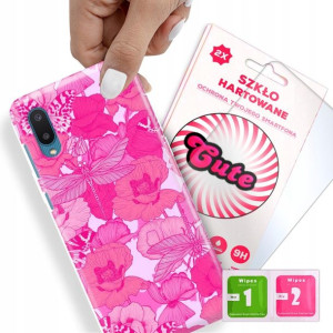 Etui + Szkło Do SAMSUNG A02 Kwiaty Flower Wzory