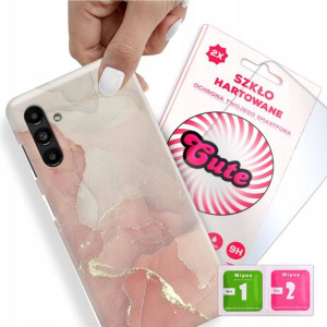 Etui + Szkło do SAMSUNG A13 5G Case Marmurki Wzory