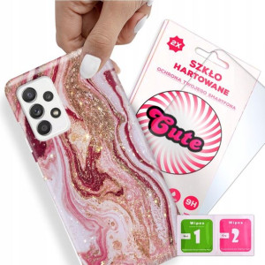 Etui + Szkło do SAMSUNG A52 5G Case Marmurki Wzory