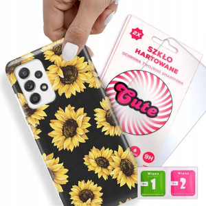 Etui + Szkło Do SAMSUNG A52 5G Kwiaty Flower Wzory