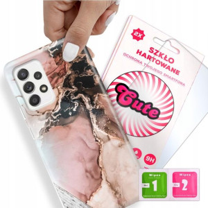 Etui + Szkło do SAMSUNG A52 Case Marmurki Wzory