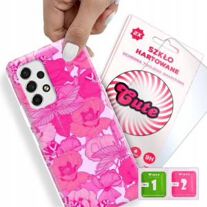 Etui + Szkło Do SAMSUNG A53 5G Kwiaty Flower Wzory