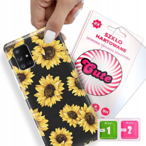 Etui + Szkło Do SAMSUNG A71 5G Kwiaty Flower Wzory