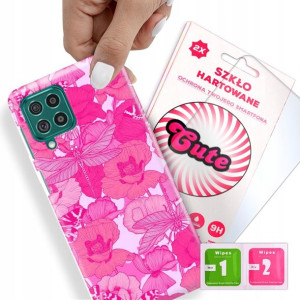 Etui + Szkło Do SAMSUNG F62 Kwiaty Flower Wzory