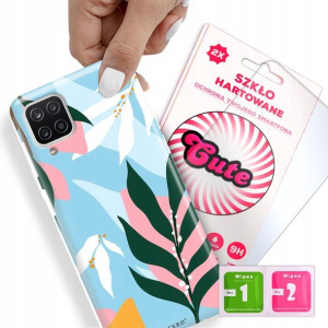 Etui + Szkło Do SAMSUNG M12 Kwiaty Flower Wzory