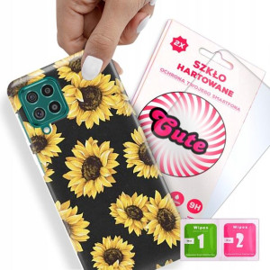 Etui + Szkło Do SAMSUNG M62 Kwiaty Flower Wzory