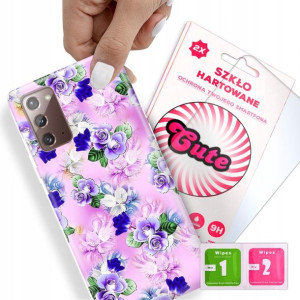 Etui + Szkło Do SAMSUNG NOTE 20 Kwiaty Top Wzory