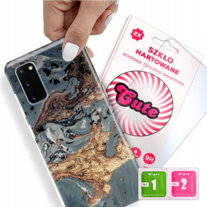 Etui + Szkło do SAMSUNG S20 5G Case Marmurki Wzory