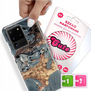 Etui + Szkło do SAMSUNG S20 ULTRA 5G Marble Wzory