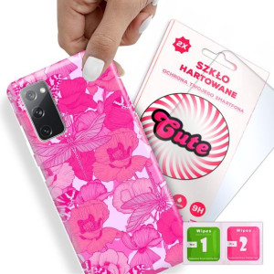 Etui + Szkło Do SAMSUNG S20FE Kwiaty Flower Wzory