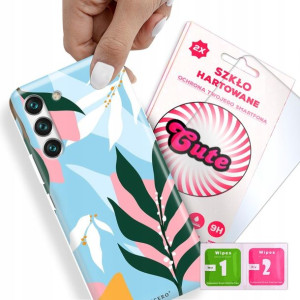 Etui + Szkło Do SAMSUNG S22 Kwiaty Flower Wzory