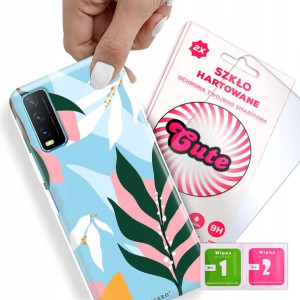 Etui + Szkło Do VIVO Y21S Kwiatowe Flower Wzory