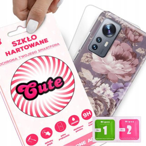 Etui + Szkło do XIAOMI 12 5G Flower Kwiatowe Wzory