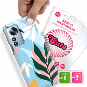 Etui + Szkło Do XIAOMI 12 PRO 5G Kwiaty Top Wzory