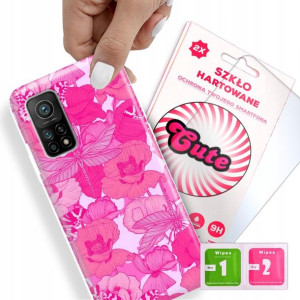 Etui + Szkło Do XIAOMI MI 10T PRO 5G Kwiaty Wzory