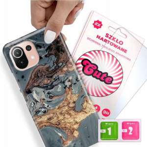 Etui + Szkło do XIAOMI Mi 11 LITE 4G Marble Wzory