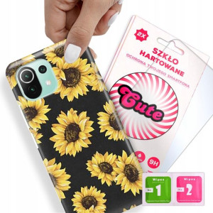 Etui + Szkło Do XIAOMI Mi 11 LITE 5G Kwiaty Wzory