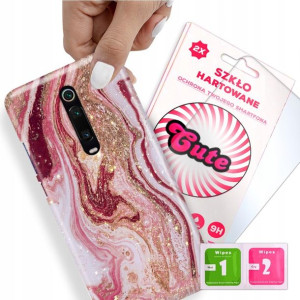 Etui + Szkło do XIAOMI Mi 9T Case Marmurki Wzory
