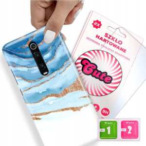 Etui + Szkło do XIAOMI Mi 9T PRO Marmurki Wzory
