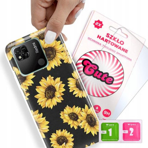 Etui + Szkło Do XIAOMI REDMI 10A Kwiaty Top Wzory