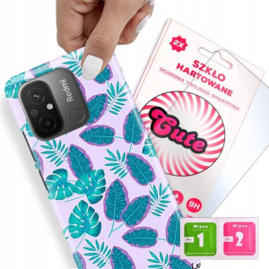 Etui + Szkło Do XIAOMI REDMI 11A Kwiatowe Wzory
