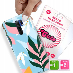 Etui + Szkło Do XIAOMI REDMI 9 Kwiaty Flower Wzory