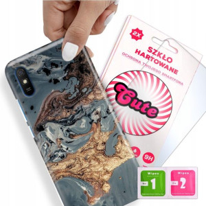Etui + Szkło do XIAOMI REDMI 9A Marmurki Top Wzory