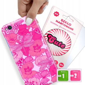 Etui + Szkło Do XIAOMI REDMI GO Kwiaty Top Wzory