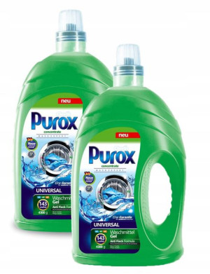 Niemiecki Żel Do Prania Purox Kolor 2x4,3l 286 Prań