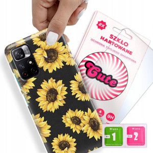 Etui + Szkło Do XIAOMI REDMI NOTE 11S Kwiaty Wzory