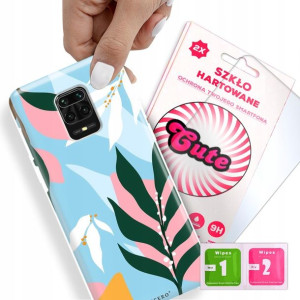 Etui + Szkło Do XIAOMI REDMI NOTE 9s Kwiaty Wzory