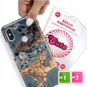 Etui + Szkło do XIAOMI REDMI S2 Marmurki Top Wzory