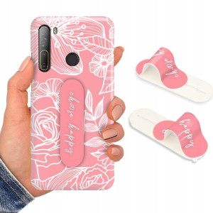 Etui + Uchwyt do HTC DESIRE D20 PRO Kwiaty Wzory
