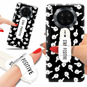 Etui + Uchwyt do HUAWEI HONOR 50 LITE Kwiaty Wzory