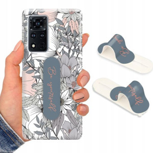 Etui + Uchwyt do HUAWEI HONOR VIEW 40 Kwiaty Wzory