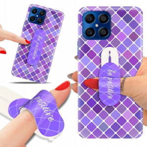 Etui + Uchwyt do HUAWEI HONOR X8 Kwiatowe Wzory