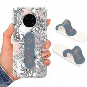 Etui + Uchwyt do HUAWEI MATE 30 PRO Kwiaty Wzory