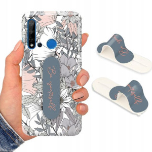 Etui + Uchwyt do HUAWEI NOVA 5i Kwiaty Top Wzory