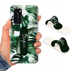 Etui + Uchwyt do HUAWEI P40 5G Kwiaty Flower Wzory