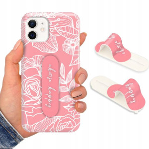 Etui + Uchwyt do iPHONE 12 Kwiaty Flower Top Wzory
