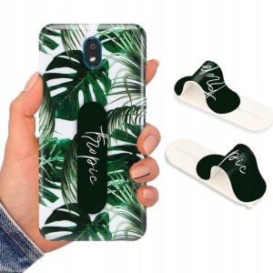 Etui + Uchwyt do LG K30 2019 Kwiaty Flower Wzory